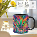 Psychedelic Print Ceramic Coffee Mug 11oz – Vibrant Abstract Art Design Cup for Coffee, Tea & Hot Chocolate | Unique Gift for Friends, Office & Home