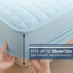 Mattress Protector Cover – Soft Breathable Cooling Fitted Sheet Style, Machine Washable, Twin Full Queen King, 7 Colors, Minimalist Bedding Essential