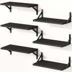 Farmhouse Floating Wall Shelves 3/6pcs Heavy Duty Long Ledge Shelf Set for Bedroom, Bathroom, Living Room & Kitchen Decor, Wall Mounted Storage Shelving for Home Organization