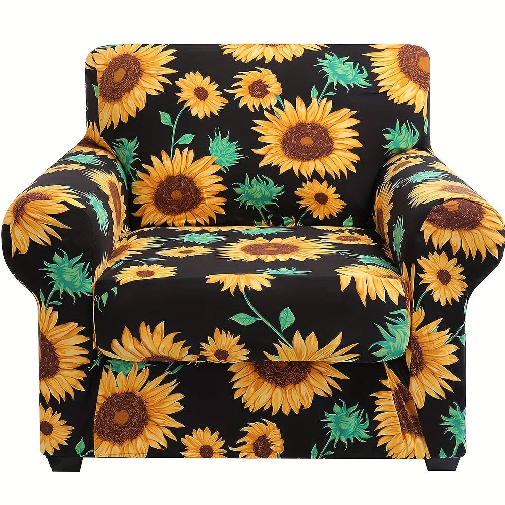 Boho Floral Sofa Slipcover Set with Separate Seat Cushion Covers – Washable Stretch Couch Cover for Armchair Loveseat Sofa, Drawstring Fit, Pet Friendly, 6 Colors