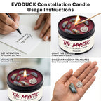 Zodiac Scented Soy Wax Candle with Hidden Pendant & Real Crystal Inside – All 12 Signs, Spiritual Mystery Home Fragrance Gift for Girlfriend, Wife, Women – Valentine's Day & Birthday Present