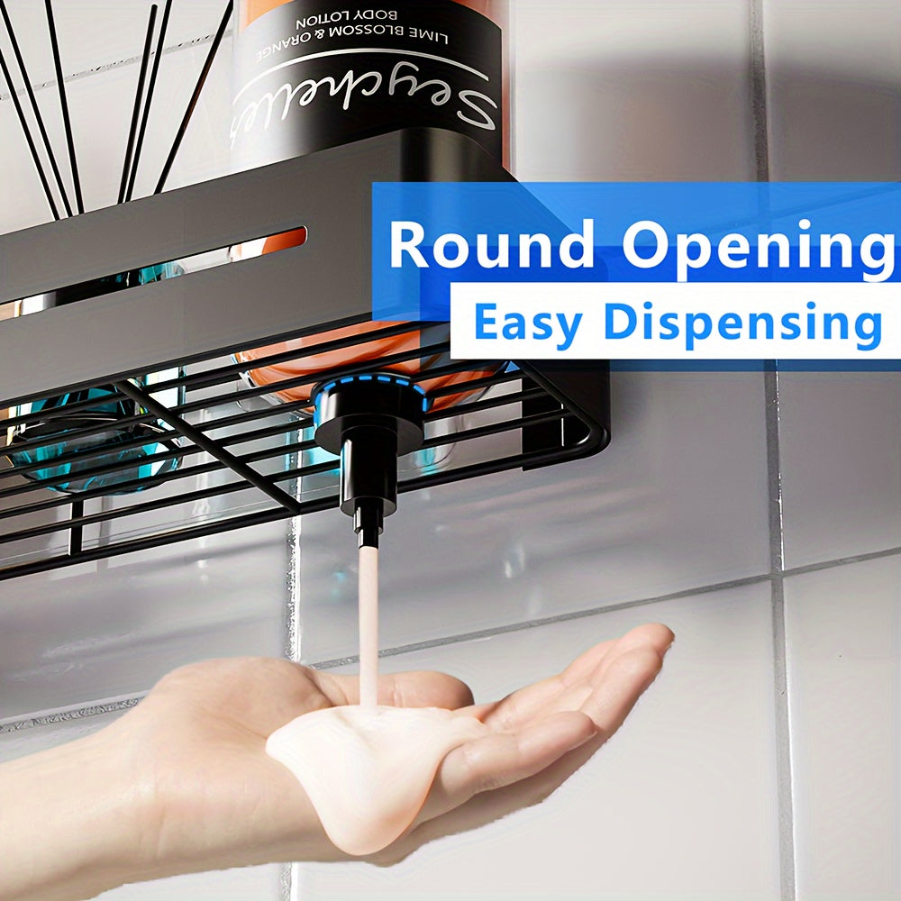 Adhesive Shower Caddy Shelf Set of 2 – No Drill Wall-Mounted Bathroom Organizer, Large Capacity Sticky Shelves for Shower Bathtub Sink, Heavy-Duty Space Saver
