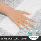 Bathroom Rug Set 3 Piece Plush Shaggy Non-Slip Absorbent Microfiber Bath Mat with U-Shaped Contour Toilet Mat – Multiple Colors & Sizes for Tub, Shower & Bathroom Floor