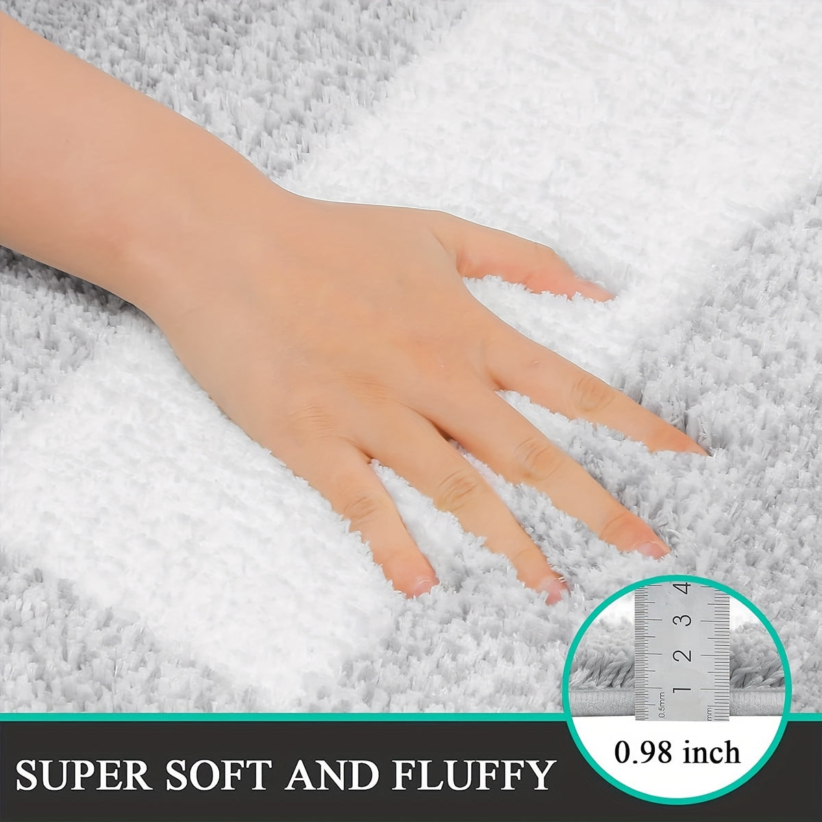 Bathroom Rug Set 3 Piece Plush Shaggy Non-Slip Absorbent Microfiber Bath Mat with U-Shaped Contour Toilet Mat – Multiple Colors & Sizes for Tub, Shower & Bathroom Floor