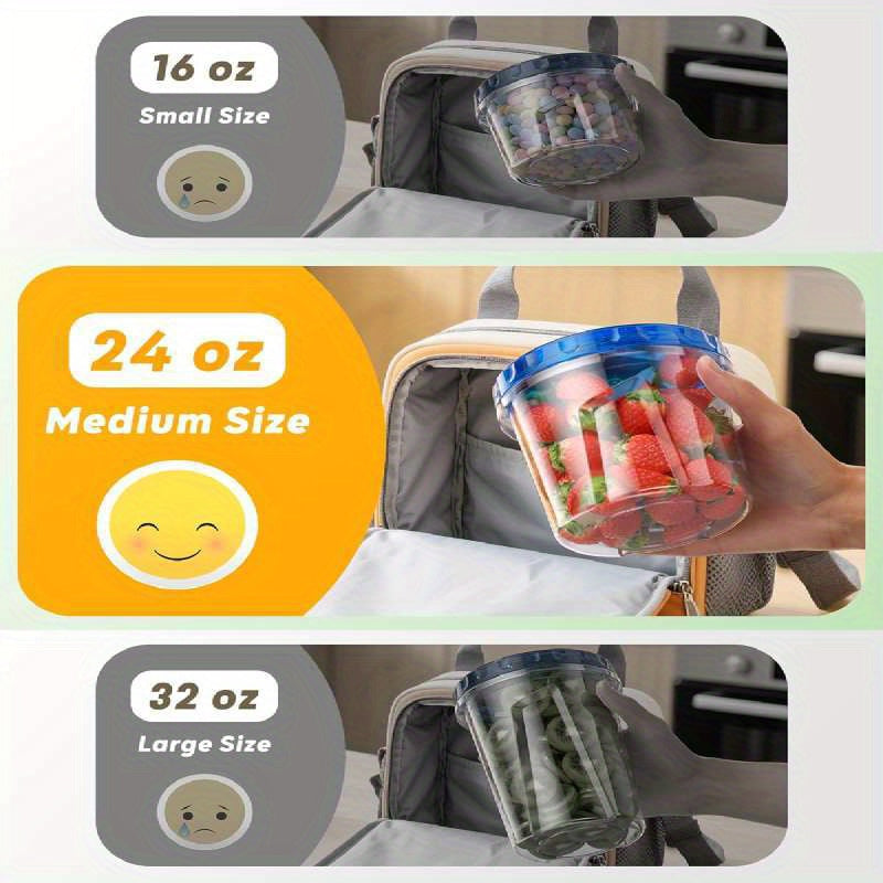 Meal Prep Containers 6pcs 24oz BPA-Free Plastic Food Storage with Flip-Top Lids – Leakproof Microwave Dishwasher Freezer Safe for Soup, Leftovers & Meal Prep