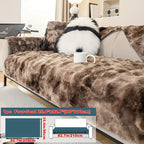 Plush Gradient Velvet Sofa Cover 450-500gsm Super Soft Warm Winter Pet Friendly Non-Slip Machine Washable Modern Style 1 2 3 4 Seater Living Room Couch Protector