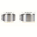 Adjustable Stainless Steel Cake Ring Mold, Set of 2 – 6.3–11.8" Expandable Mousse Ring, Heavy-Duty 400 Series, Non-Stick, for Baking Cakes, Tarts & Desserts