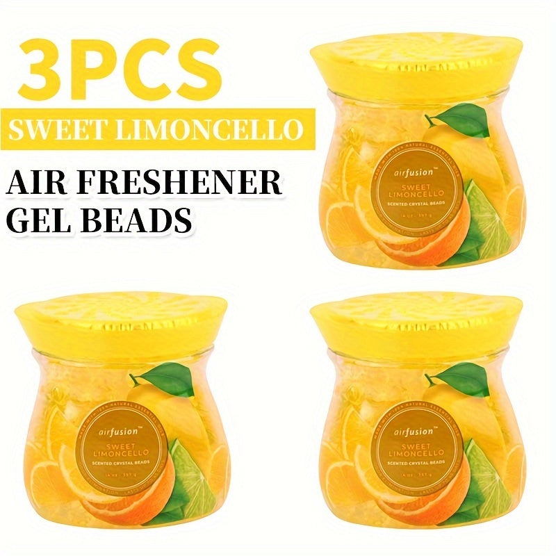Air Freshener Scented Beads 3-Pack 14oz Each Long-Lasting Fragrance Odor Eliminator for Home Room Closet Bathroom Car Office Fabric Aromatherapy Multiple Scents