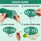 Mosquito Repellent Coils Outdoor Citronella Lemongrass Large Size with Holder – Long-Lasting Bug Repellent for Patio, Garden, Camping & Backyard Summer Use