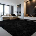 Velvet Shag Area Rug with Non-Slip Backing – Super Soft Plush Indoor Carpet for Living Room, Bedroom & Kitchen, Tie-Dye & Solid Colors, 5 Sizes
