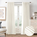 Velvet Blackout Curtains 2 Panels Luxury Thermal Insulated – Room Darkening Drapes Back Tab & Rod Pocket for Bedroom Living Room, 7 Colors 6 Sizes 84-120 Inch