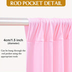 Photo Backdrop 4-Pack Taffeta Draping Background Cloth 5×10 Ft – Opaque Reusable Rod Pocket Panel for Weddings, Birthdays, Baby Showers & Photo Studios | 16 Colors
