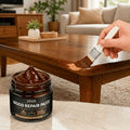 Wood Repair Paste for Furniture – Brown Scratch & Crack Filler for Doors, Cabinets, Tables, Floors & Chairs with Applicator Brush