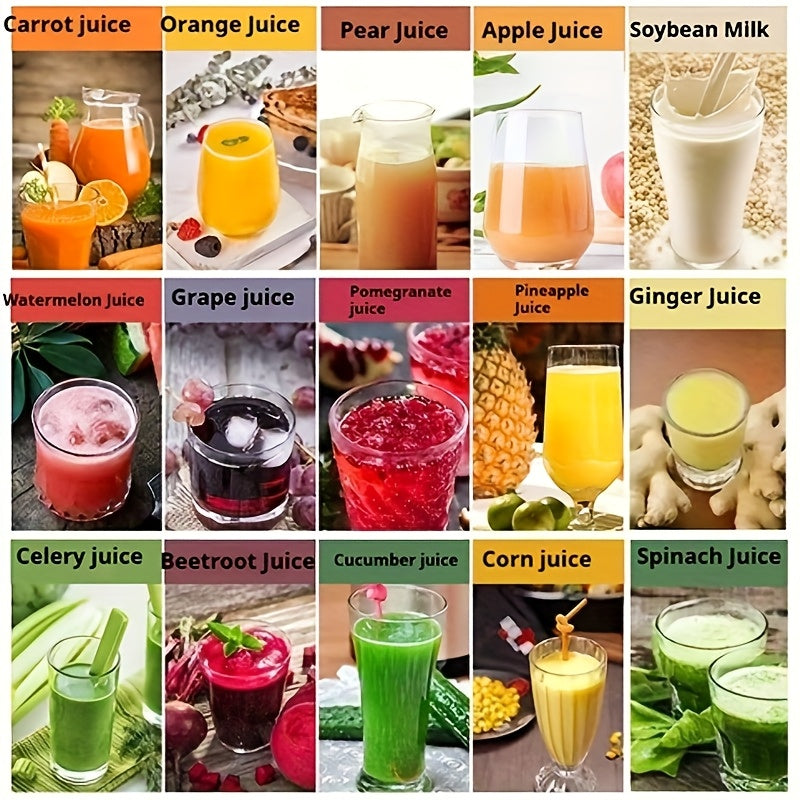 Centrifugal Juicer Juice Extractor with Pulp Separation, 3-Inch Wide-Mouth Feed Chute, 3-Speed Settings, Detachable Easy-Clean Parts, High Juice Yield – Ideal for Fruits & Vegetables, Family Juicing