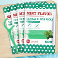Mint Flavor Dental Floss Picks 300 600 Count Disposable PE Floss Sticks Upgraded Thinner Stronger Plaque Removal Travel Oral Care Fresh Breath