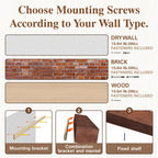 Wood Fireplace Mantel Floating Shelf – Heavy Duty Invisible Bracket | Wall Mounted Mantel for Over Fireplace | 5 Colors, 2 Lengths