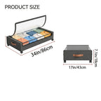 Wheeled Under-Bed Storage Box | Metal Rolling Drawer Organizer for Clothes, Shoes, Blankets & Bedding – Black & Gray, 1PC or 2PC Set