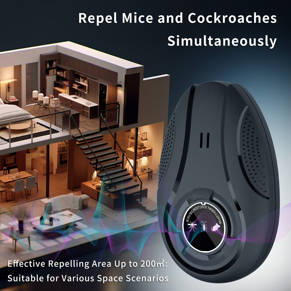 Electronic Soundwave Pest Repeller USB Powered Frequency Conversion Insect Repellent Chemical-Free for Home Shop Warehouse Office Low Voltage Multifunctional