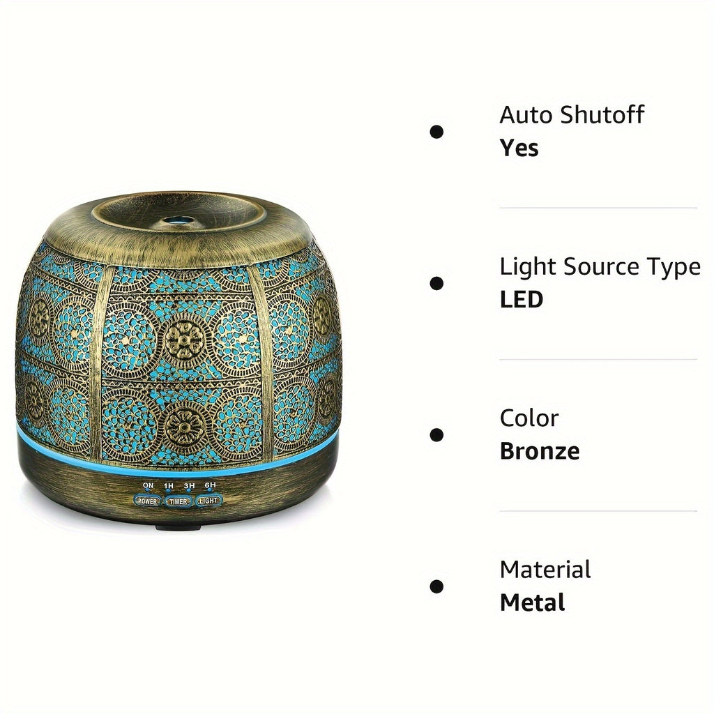 Large Room Essential Oil Diffuser 16.91oz Metal Body Soundwave Technology Aromatherapy Diffuser for Home Office Holiday Gift Thanksgiving Halloween Christmas