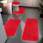 Plush Bath Rugs Set 1-6 Pieces, Multi-Color Microfiber Non-Slip Bathroom Mats – Soft Water Absorbent Thick Machine Washable Toilet Mats for Bathroom, Tub & Shower