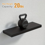 Floating Shelves Wall Mounted Set of 4 – Modern Wall Shelves with Invisible Brackets, Marble Surface Display Shelf for Bedroom, Bathroom, Kitchen & Living Room, Easy No-Drill Install