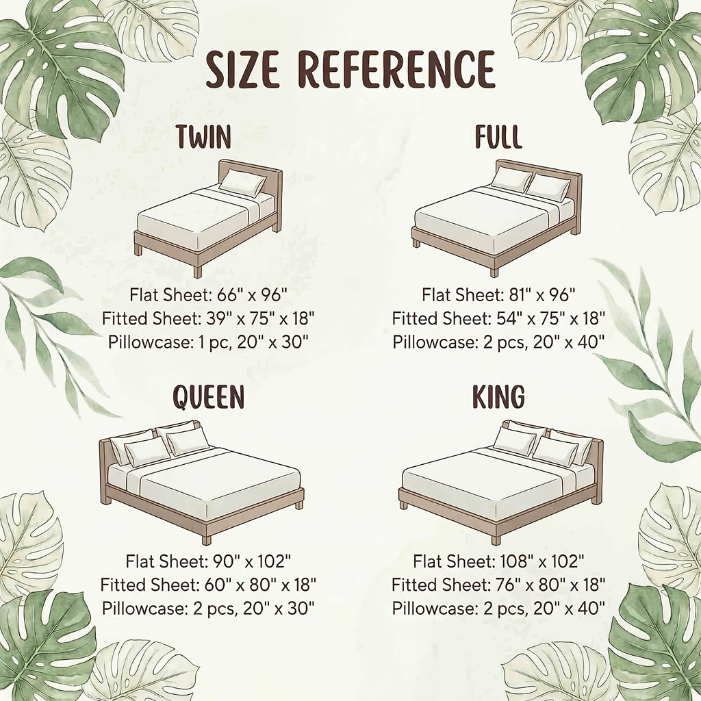 Bamboo Fiber 4-Piece Bedding Set Hypoallergenic Temperature Regulating Deep Pocket - Wrinkle Free All Season Bed Set Twin Full Queen King 12 Colors