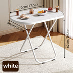 Foldable Tray Table – No Assembly TV Dinner Tray for Eating on Bed Sofa Living Room, Stable Snack Table, Normal & Large, Black White Walnut