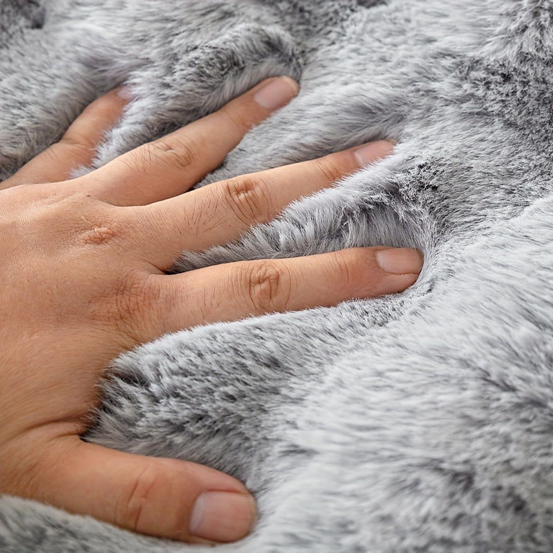 Faux Rabbit Fur Plush Sofa Cover Thick Milkskin Split Slipcover Cozy Winter Warmth Pet Friendly Machine Washable 1 2 3 4 Seater Living Room Bedroom Office