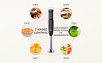 400W Immersion Hand Blender Stick Mixer with 304 Stainless Steel Blades, 2 Speeds & Turbo Mode, Detachable Base – 5-in-1 Set Available, Perfect for Soups, Smoothies, Purees & Baby Food