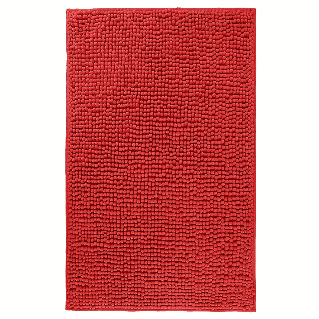 Chenille Bathroom Rug Extra Soft Absorbent Bath Mats for Bathroom Floor – Non-Slip, Water Absorbent, Machine Washable Bath Mat