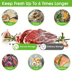 Vacuum Sealer Bags 500pcs BPA-Free Food Storage Bags 7 Sizes – Co-Extruded Reusable Vacuum Seal Bags Compatible with Most Vacuum Sealers