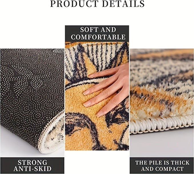 Absorbent Half Round Welcome Mat Non-Slip Indoor Outdoor Door Mat 28x20 Inch Machine Washable Soft Entry Rug for Front Door Bedroom Bathroom