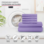 Brushed Microfiber Bed Sheet Set 6 Piece with Embroidered Pillowcases - Hotel Luxury Deep Pocket 16 Inch, Soft Breathable All Season, 24 Colors, Twin Twin XL Full Queen King Cal King