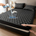 Mattress Protector Deep Pocket 11.8-Inch Thickened Fitted Cover with Embossed Design – Solid Color Bedding Essential for Twin Full Queen King, 7 Colors