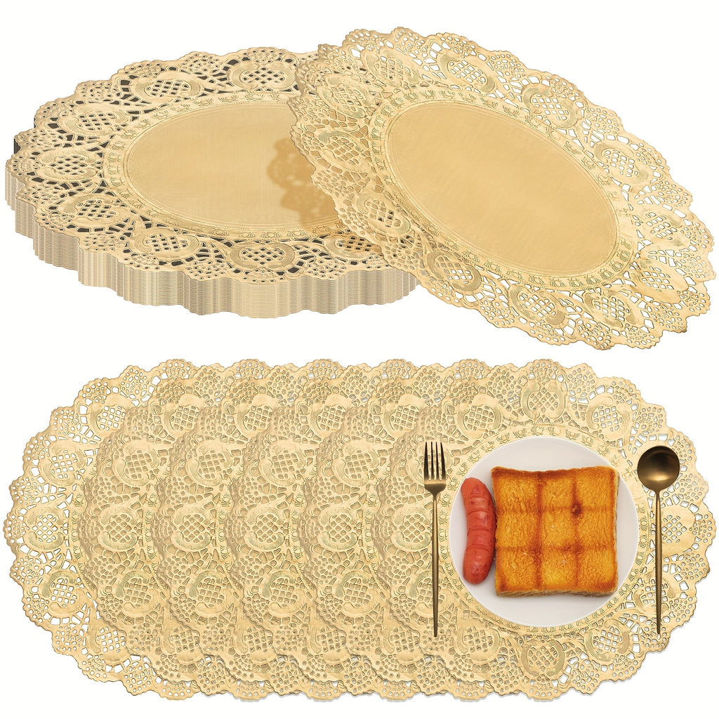 200 Piece Paper Doilies 12 Inch Lace Round Disposable Placemats for Dinner Plates Dessert Wedding Crafts Tableware
