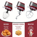Stand Mixer 6-in-1 with 6.3QT Stainless Steel Bowl, 400W 6-Speed Tilt-Head Kitchen Mixer with Dough Hook, Egg Beater, Whisk, Juicer & Meat Grinder Attachments