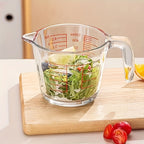 Glass Measuring Cup | Microwave Safe, High Temp Resistant with Scale & Handle