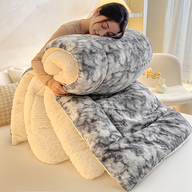 Flannel Plush Blanket Extra Thick Reversible Moire Pattern Microfiber Lightweight Soft Cozy Warm for Sofa Bed Grey Tie-Dye Blue Beige 50x60 60x80 90x90 108x90 Inch