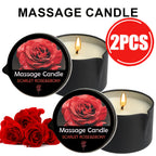 2-in-1 Soy Wax Massage Oil Candle Essential Oil Scented Warm Moisturizing Body Lotion Luxury Spa Candle Gift Set for Women Nail Salon Pedicure Wedding Christmas Valentine 1pc 2pc 6pc 17 Scents