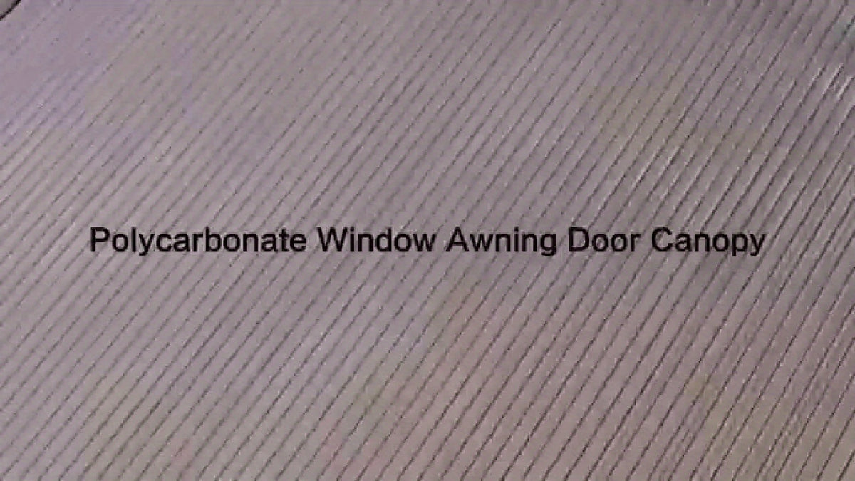 Polycarbonate Door Window Awning Canopy UPF50+ UV Rain Snow Protection Outdoor Entry Overhang 80x40 120x40 Hollow Sheet Clear Brown