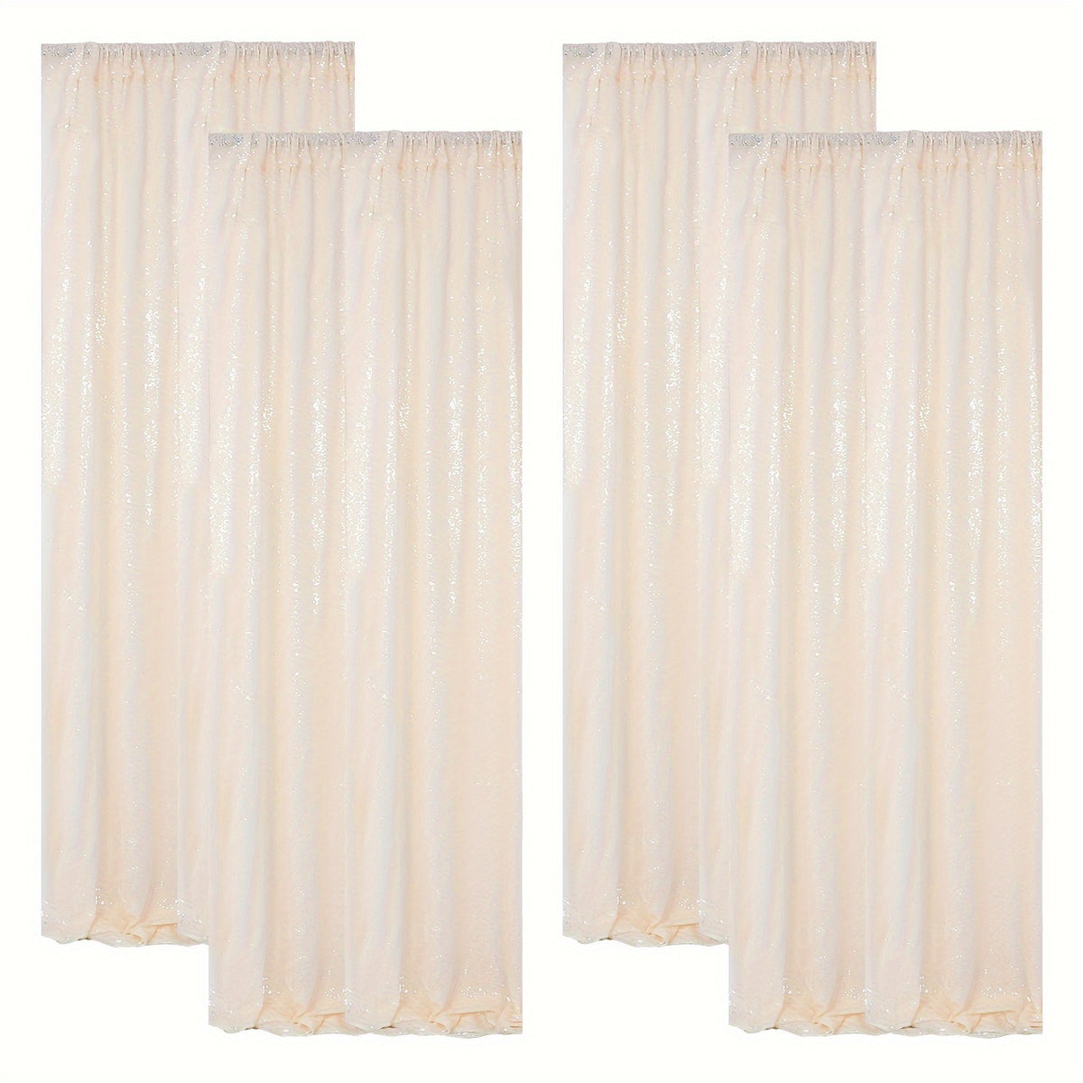 Sequin Backdrop Curtains – Glitter Party & Wedding Background Panels, 2ft×8ft per Panel, 4/6/8 Panel Sets, 29 Colors for Birthday, Stage, Bridal & Event Decor