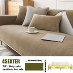 Chenille Ribbed Sofa Cover – Pet-Friendly Non-Slip Stretch Slipcover, Machine Washable Sofa Protector for 2, 3 & 4-Seater and Sectional Sofas, Modern Living Room Couch Cover