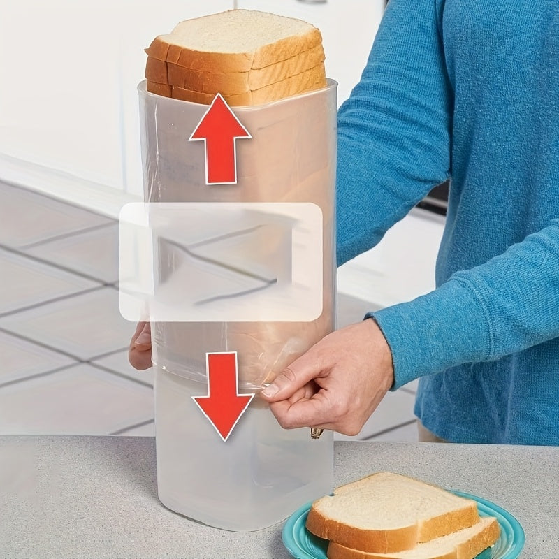 Bread Box Stackable Food Storage Container with Leak-Proof Lid – Large Capacity Portable Reusable Toast Storage Box for Kitchen Organization & Camping