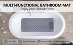 Anti-Slip Shower Mat with Massage Function – Extra Large Non-Slip Bathtub Mat for Safety & Comfort | 19.7”x31.5” | Green, Grey, White, Blue, Khaki & Pink