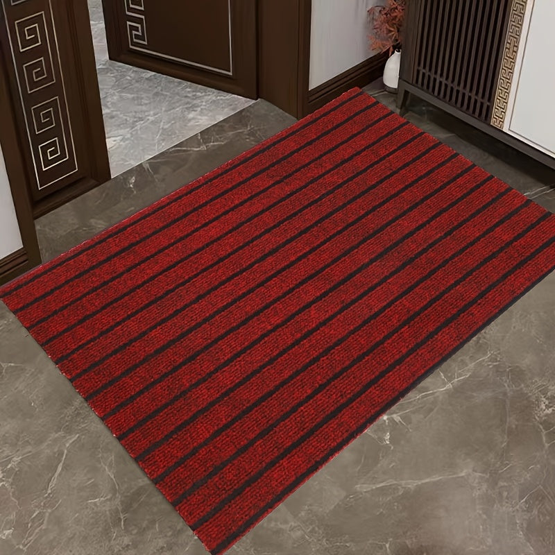 Striped Non-Slip Floor Mat with Rubber Bottom - Dust Removal Entrance Door Mat for Kitchen, Entryway & Indoor Use, Easy Clean Durable Carpet Mat in Multiple Sizes & Colors