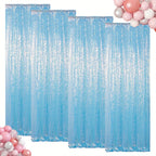 Sequin Backdrop Curtains 4 Panels 2FT x 8FT Glitter Party Decorations for Wedding Birthday Photo Booth Stage Background 30+ Colors