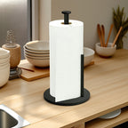 Stainless Steel Paper Towel Holder with Weighted Base – Heavy Duty Countertop Organizer Space Saving Modern Kitchen Essential – Black Silver Gold