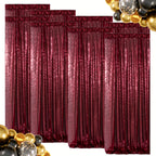 Sequin Backdrop Curtains – Glitter Party & Wedding Background Panels, 2ft×8ft per Panel, 4/6/8 Panel Sets, 29 Colors for Birthday, Stage, Bridal & Event Decor