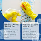 Citric Acid Foam Cleaning Spray 3-Pack 6.09oz Each, Bathroom Tile Wall Cleaner Foam Spray for Ceramic Surfaces, Multi-Surface Deep Cleaning Foam for Shower Grout Tub and Kitchen Tile
