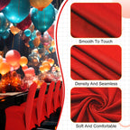 Spandex Chair Cap Covers, Set of 20 – Stretch Chair Hood Sash Hat Bands for Wedding, Banquet & Party (Red)